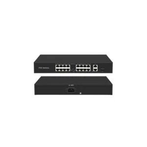 16 ports 200W Power Supply PoE Switch 48V with 2 Gigabit Ethernet Uplink Ports Network Switch